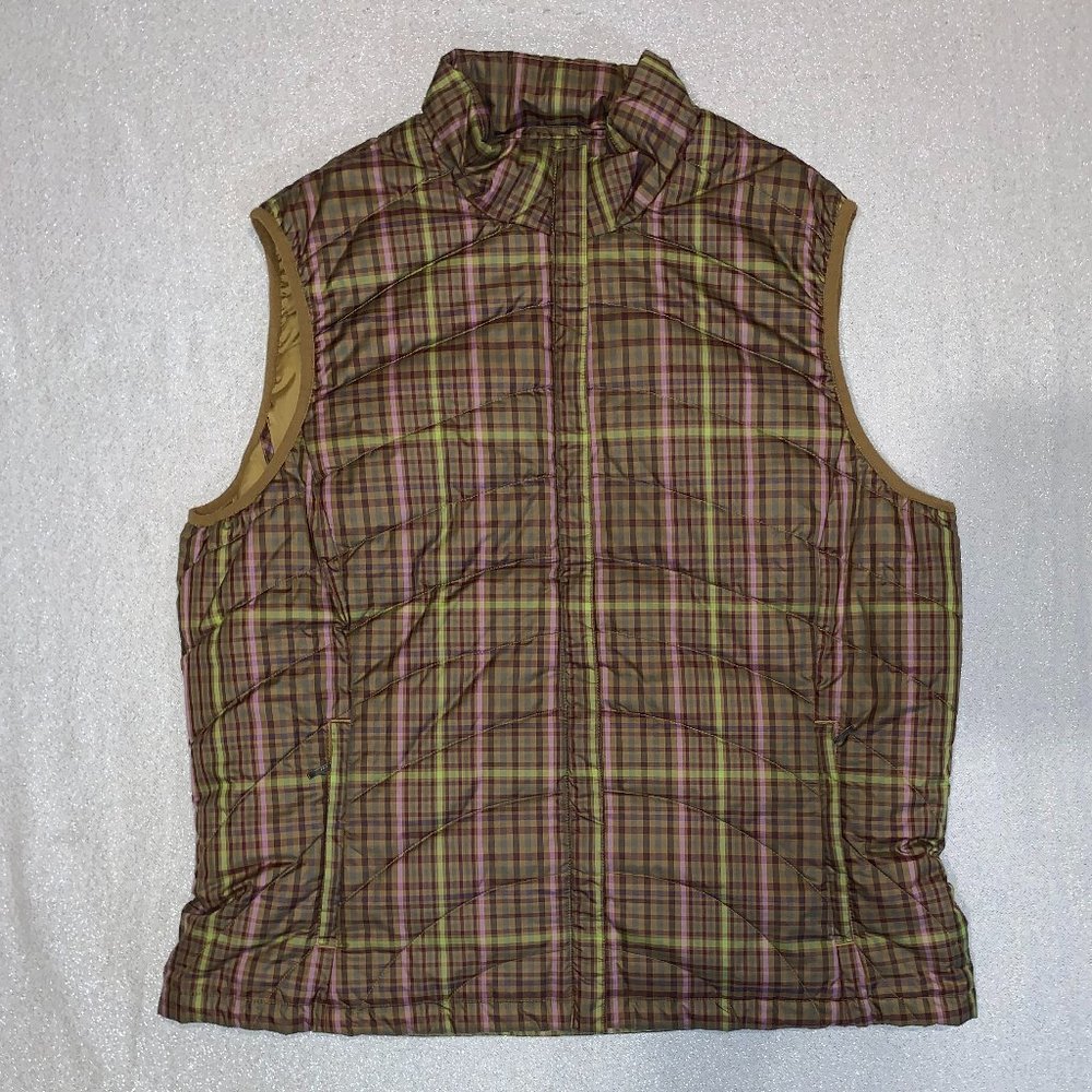 Land’s End plaid puffy vest 14-16 L